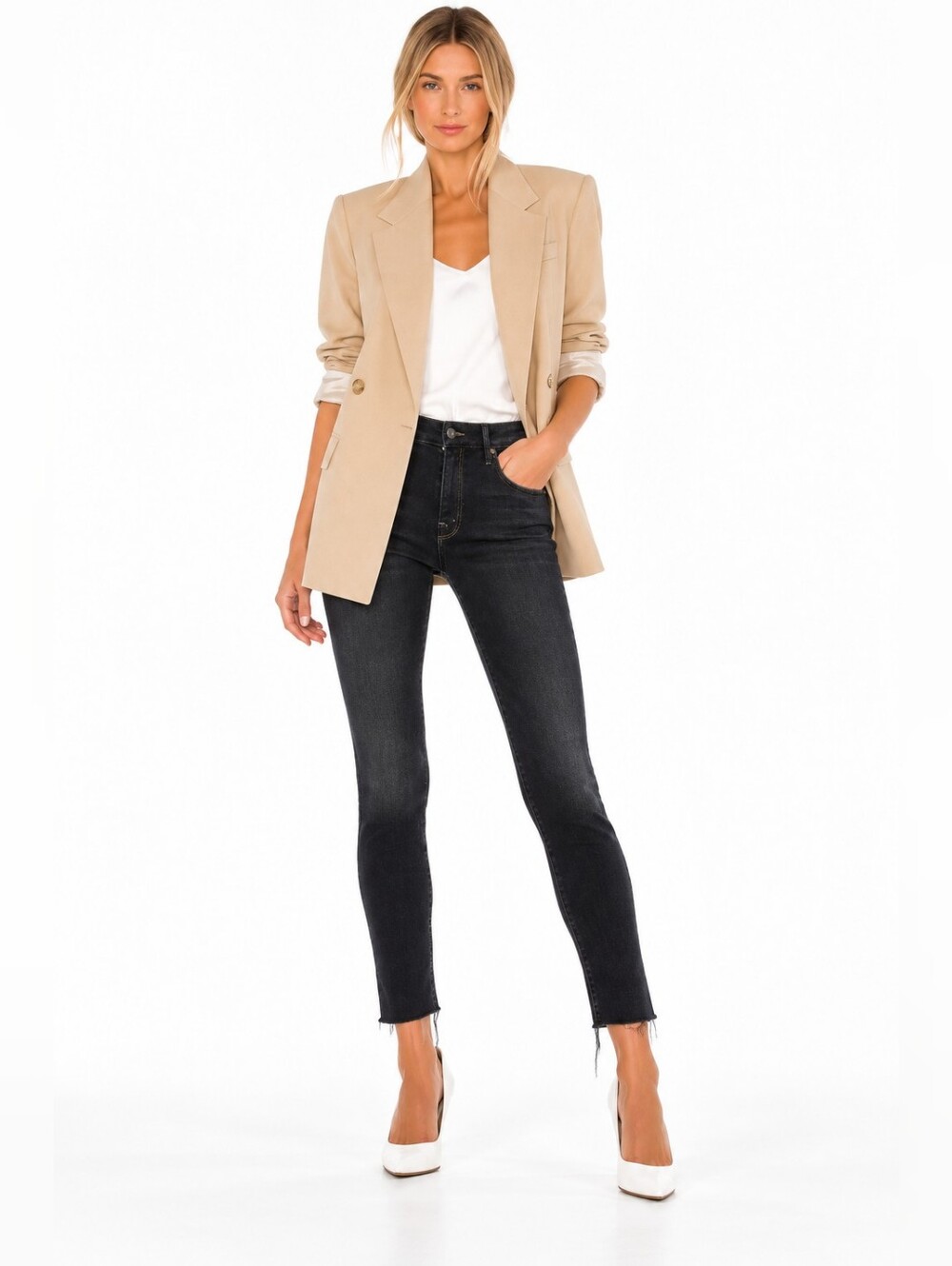 Mother The Looker Ankle Fray Coffee Tea Or Me Women's Skinny 1431-104 Jeans 26